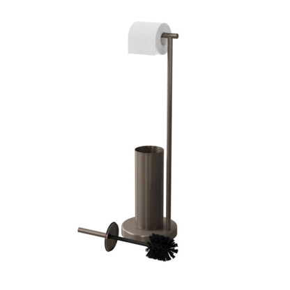 Toiletpapirholder med WC-børste Koros Titanium 68,5 cm