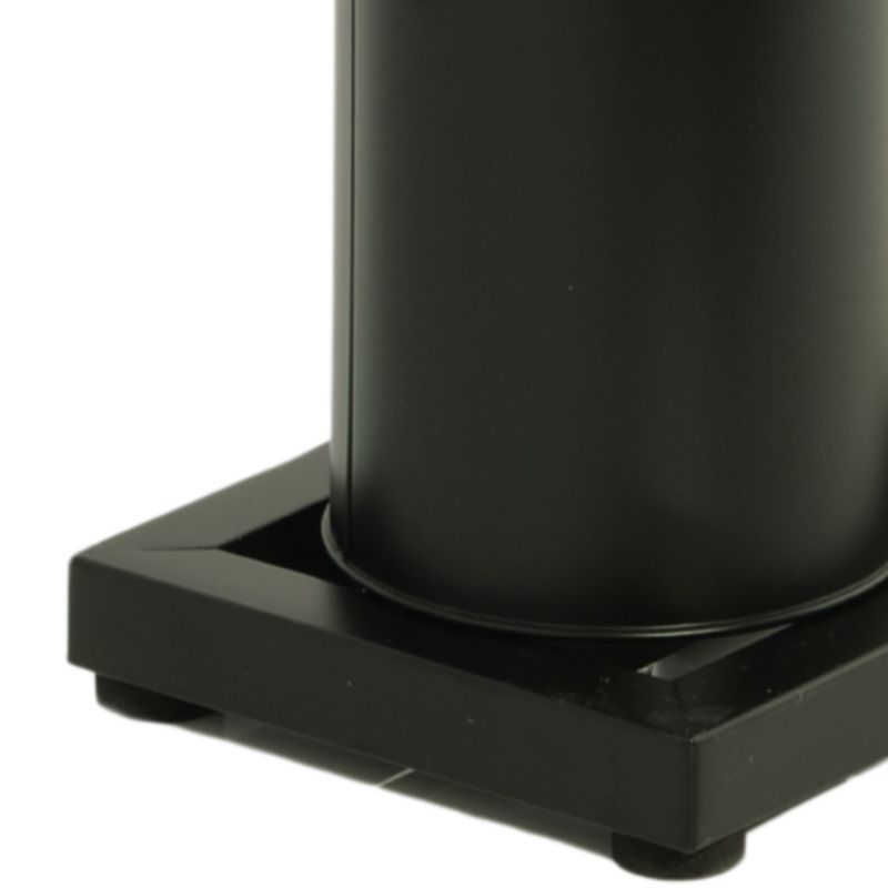 Toiletbørsteholder og Toiletpapirholder 3-i-1 Sort Bambus 60,5 cm P.PAP-WC-BLK