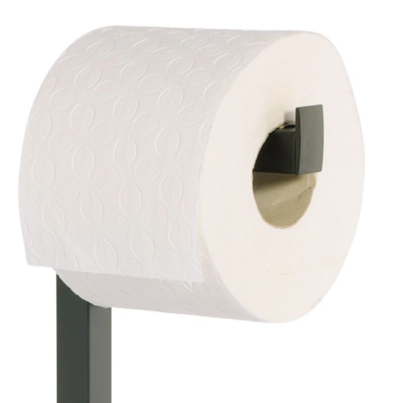 Toiletbørsteholder og Toiletpapirholder 3-i-1 Sort Bambus 60,5 cm P.PAP-WC-BLK