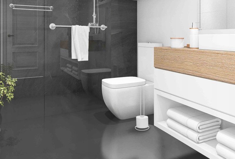 Toiletpapirstativ Hvid Stål 43 cm 1 stk. 5905923651788
