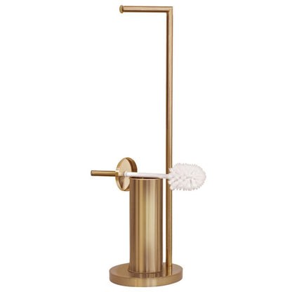 Toiletpapirholder med Toiletbørste Stål Gylden 72 cm | 5905923651870