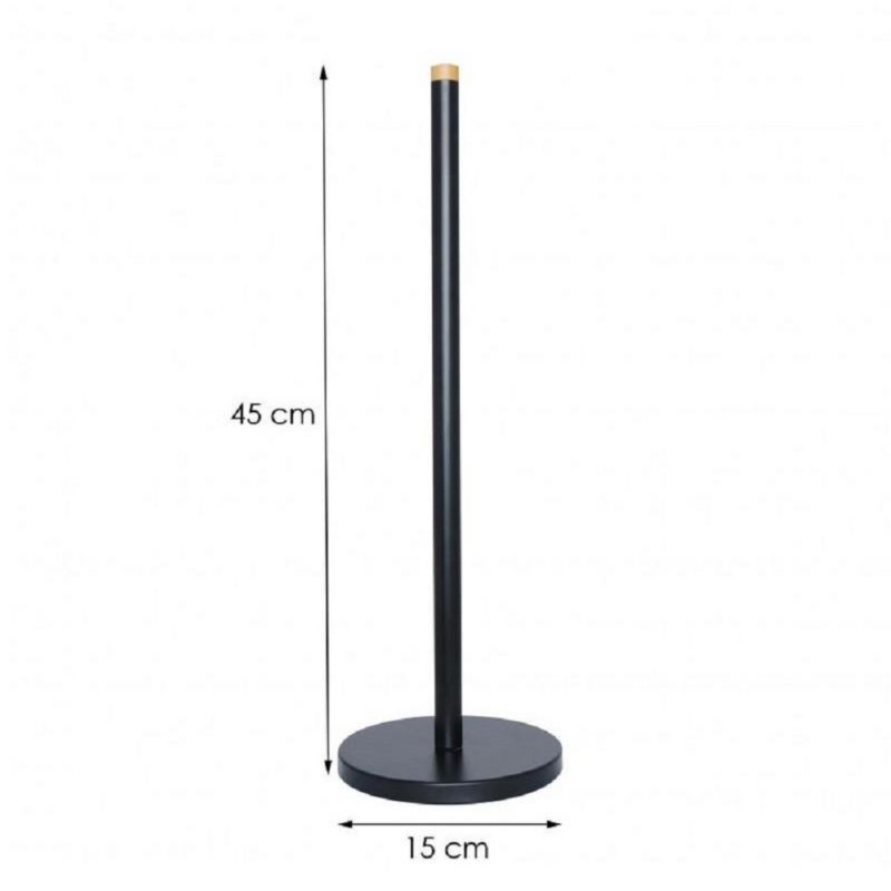 Toiletpapirholder 4 Ruller Sort Mat Stål 45 cm