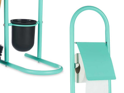 Toiletpapirholder med Toiletbørste Mint 81 cm Stål
