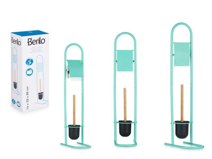 Toiletpapirholder med Toiletbørste Mint 81 cm Stål