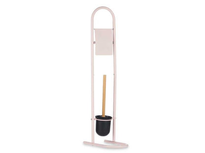 Toiletpapirholder med Toiletbørste 81 cm Rosa 1 sæt
