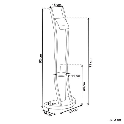Toiletpapirstander SOACHA 18x18x92 cm Sort