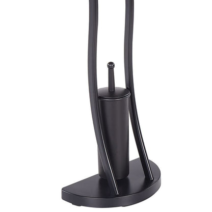 Toiletpapirstander SOACHA 18x18x92 cm Sort