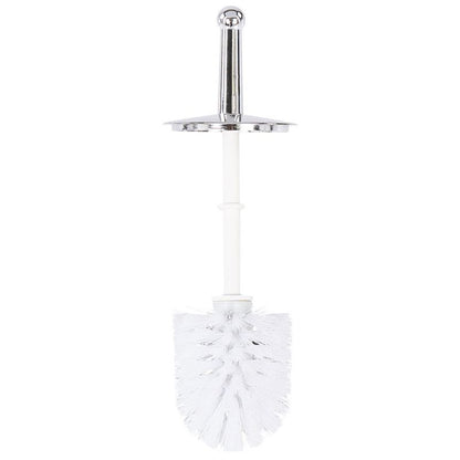 Toiletpapirholder med Børste Soacha Sølv 33x33x92 cm