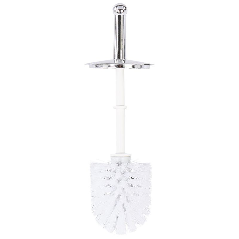 Toiletpapirholder med Børste Soacha Sølv 33x33x92 cm