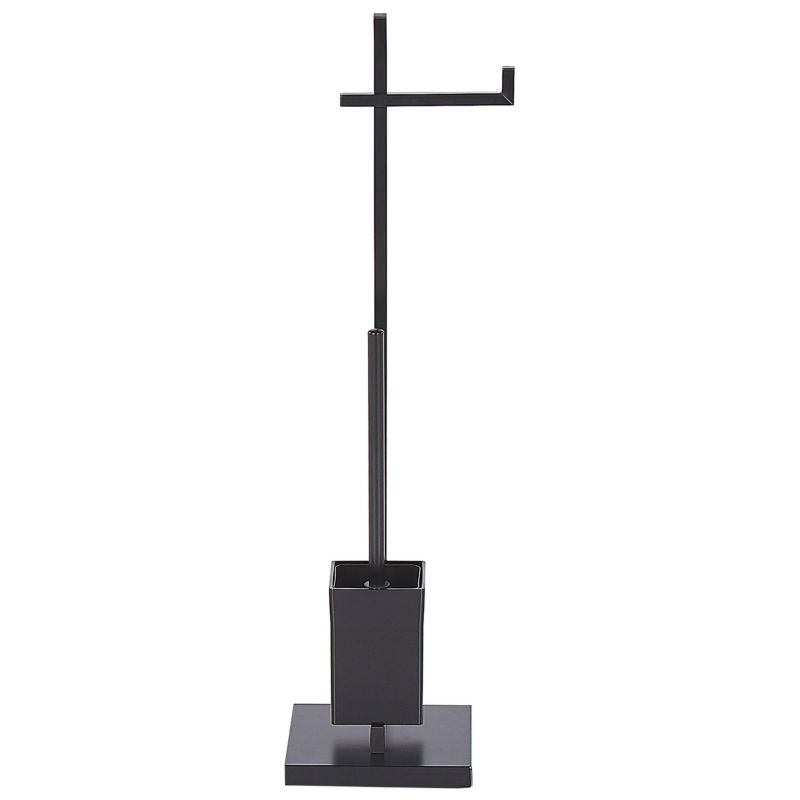 Toiletpapirholder med Toiletbørste Ulapes Metal Sort 1 stk.