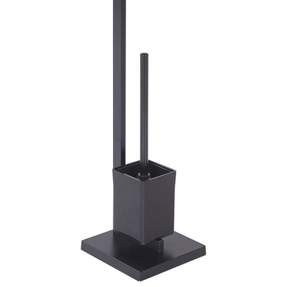Toiletpapirholder med Toiletbørste Ulapes Metal Sort 1 stk.