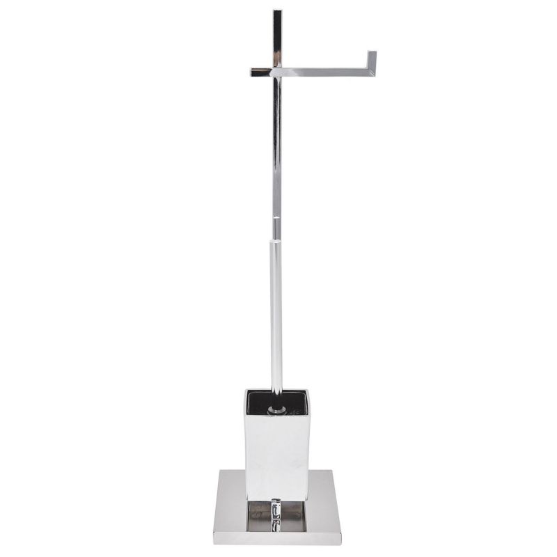 Toiletpapirholder med Børste Ulapes Metal Sølv 1 stk.