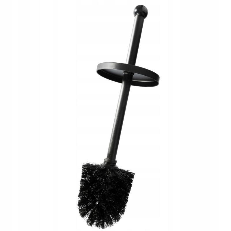 Toiletpapirholder med WC-børste Fritstående Stål Sort 72 cm