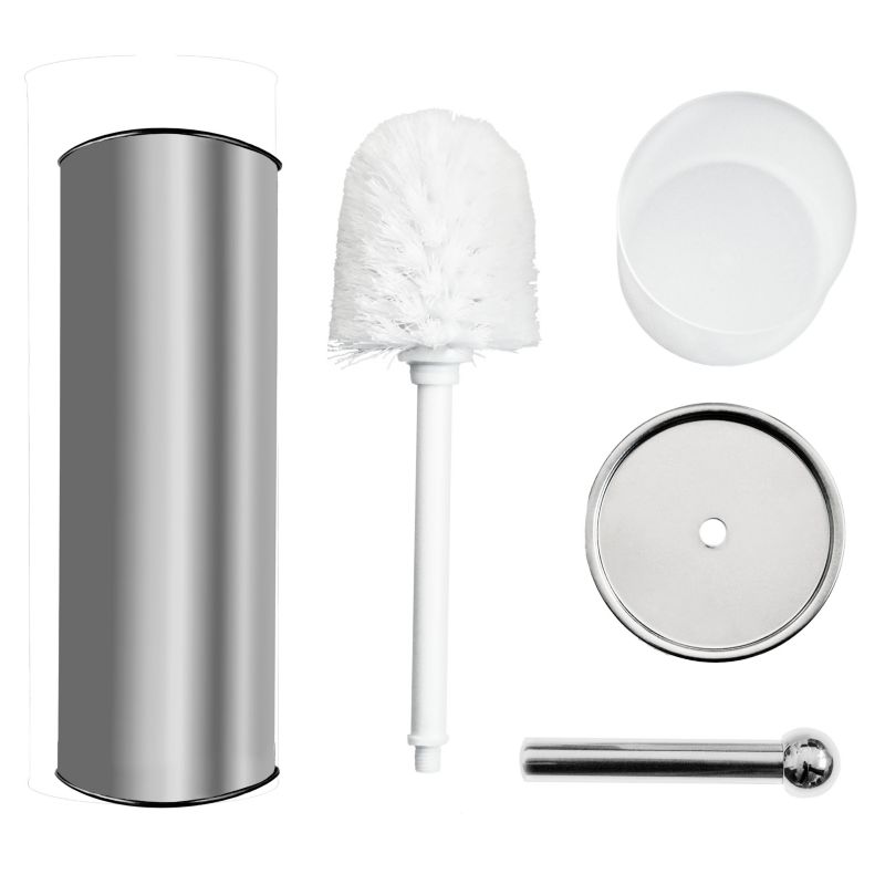 Toiletpapirholder med WC-børste Sepio 101 Sølv 80 cm