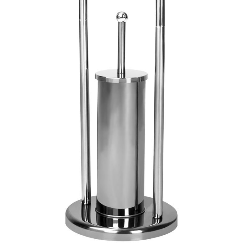Toiletpapirholder med WC-børste Sepio 101 Sølv 80 cm