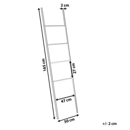 Håndklædestativ Metal Hvid 50x165 cm 5 Skinner