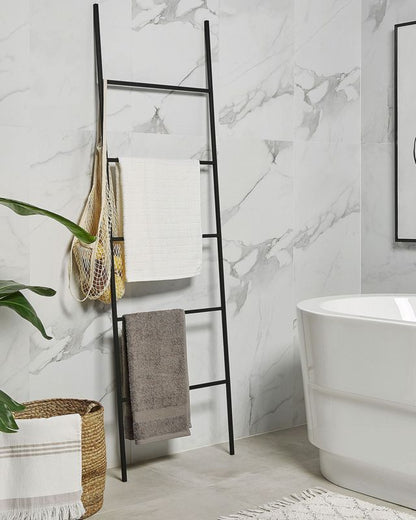 Håndklædestativ Stigedesign 50x165 cm Sort | 4251682246897
