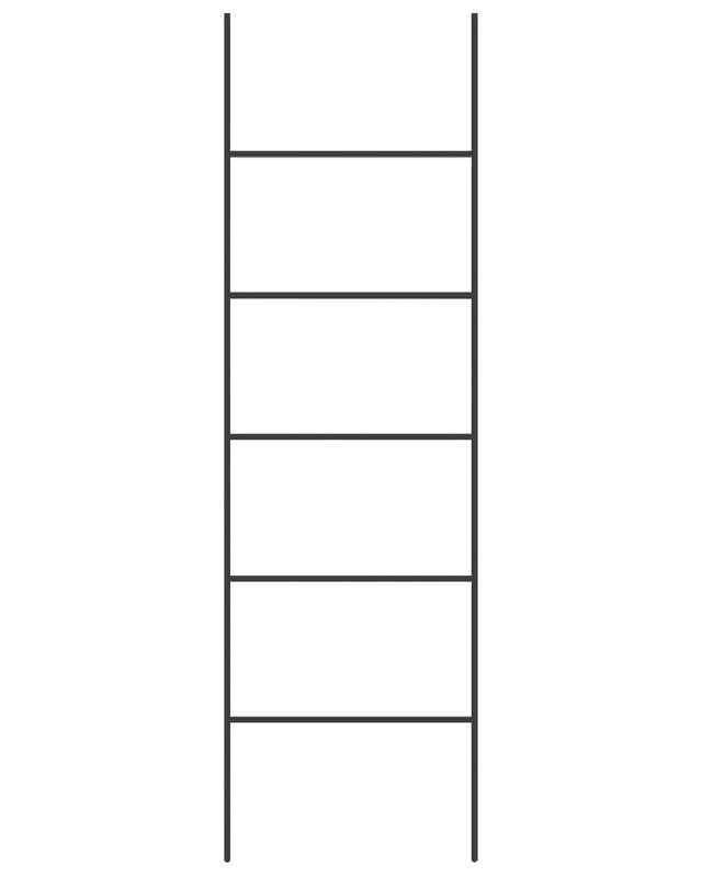 Håndklædestativ Stigedesign 50x165 cm Sort | 4251682246897