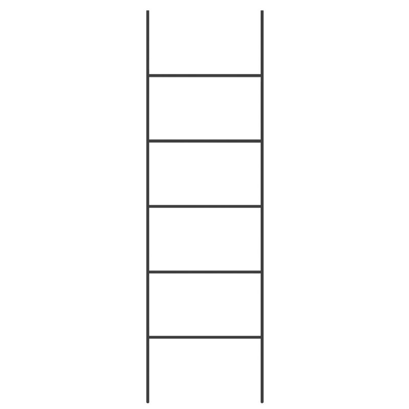 Håndklædestativ Stigedesign 50x165 cm Sort | 4251682246897