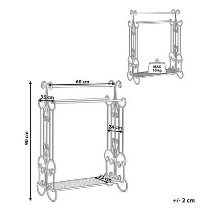 Håndklædestativ Gladis Metal Sort 60x35x90 cm