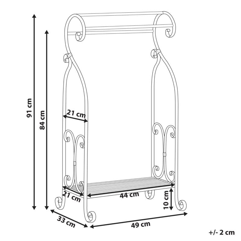 Håndklædestativ Linares 49x33x91 cm Sort | 4251682283885