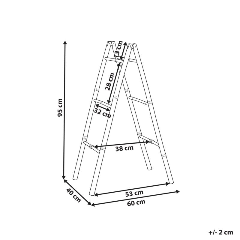 Bambusstativ til Håndklæder 60x40x95 cm Naturlig 1 stk.