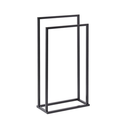 Fritstående Håndklædeholder Metal Sort 45x21x85 cm