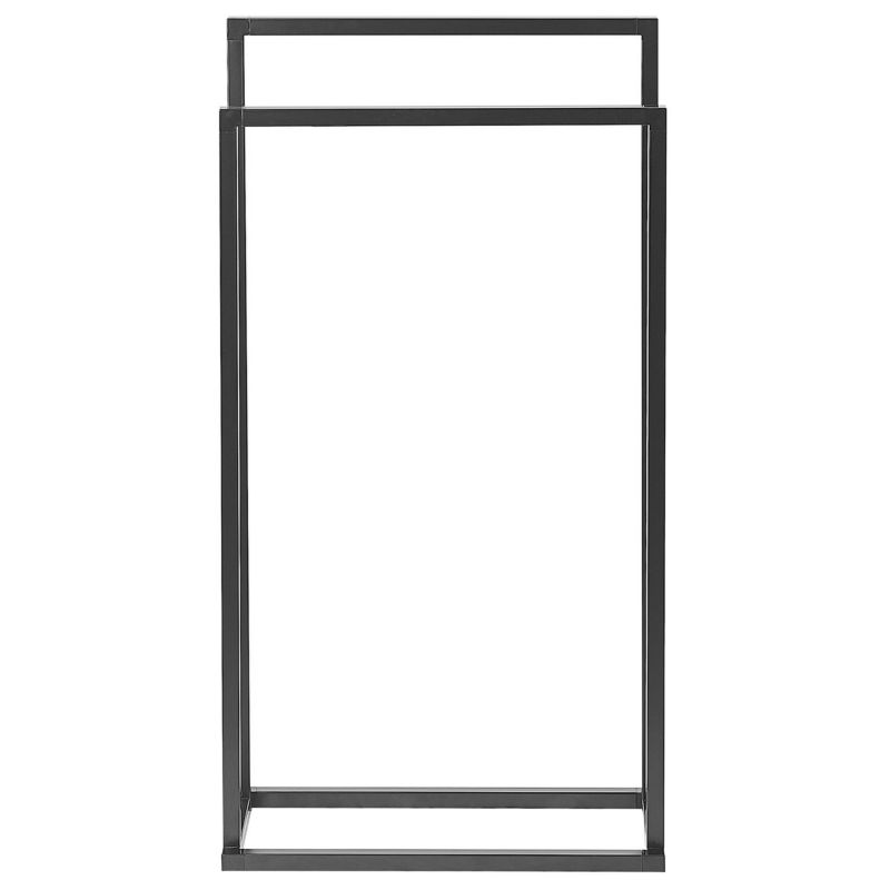 Fritstående Håndklædeholder Metal Sort 45x21x85 cm
