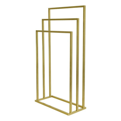 Håndklædestativ med 3 arme 45x21x86 cm Guld | 5905923651795