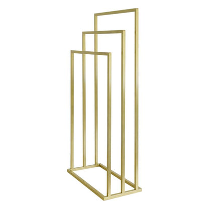 Håndklædestativ med 3 arme 45x21x86 cm Guld | 5905923651795