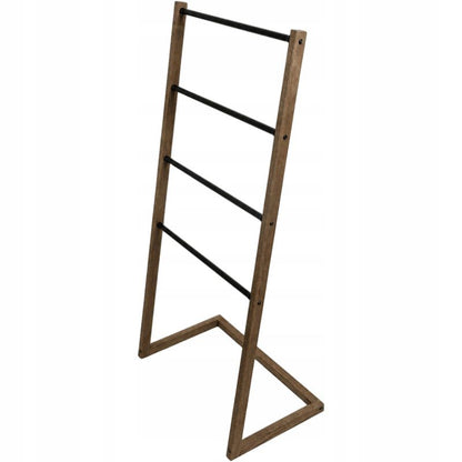 Håndklædestativ 4 Arme Træ og Stål 51,7x29x98,5 cm