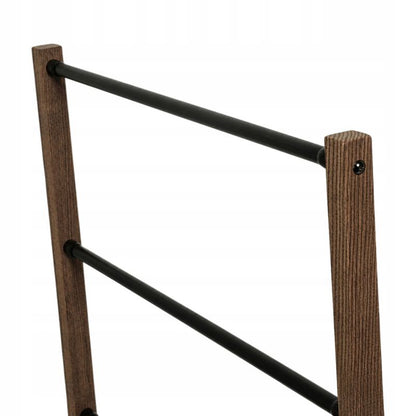 Håndklædestativ 4 Arme Træ og Stål 51,7x29x98,5 cm