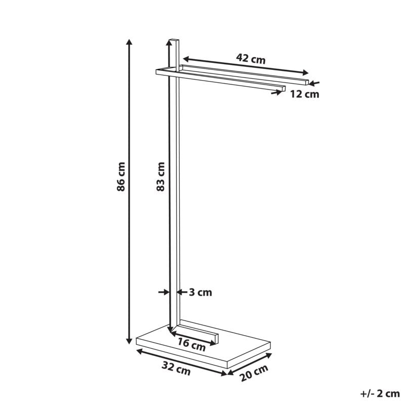 Håndklædeholder SELVA 45x20x86 cm Sort | 4255664834461