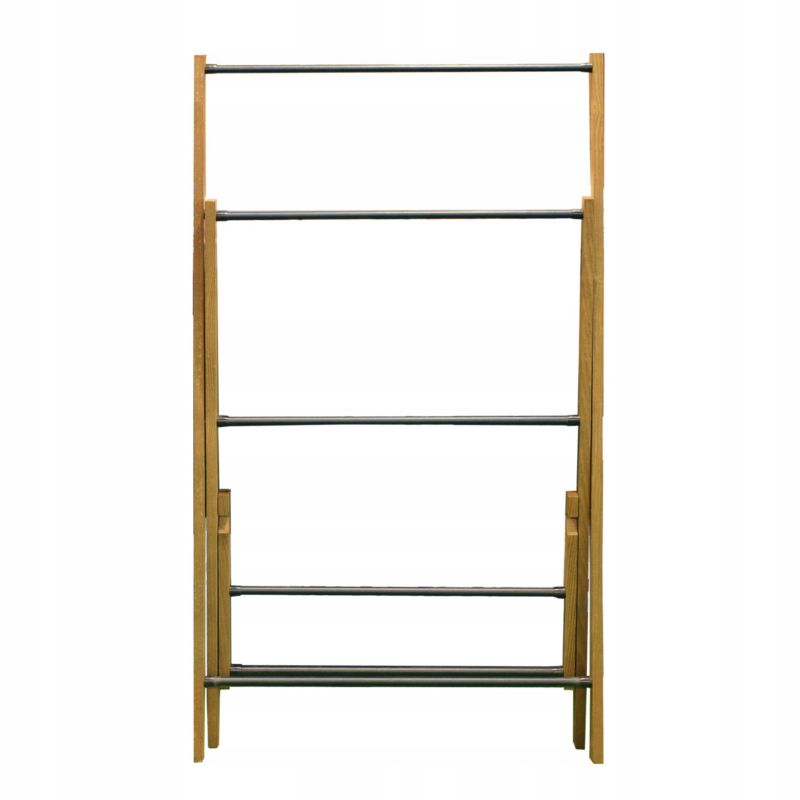 Sammenklappeligt Håndklædestativ i Træ og Stål 57,5x35x103 cm Brun