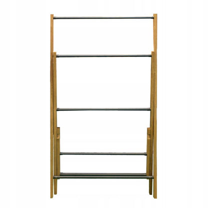 Sammenklappeligt Håndklædestativ i Træ og Stål 57,5x35x103 cm Brun