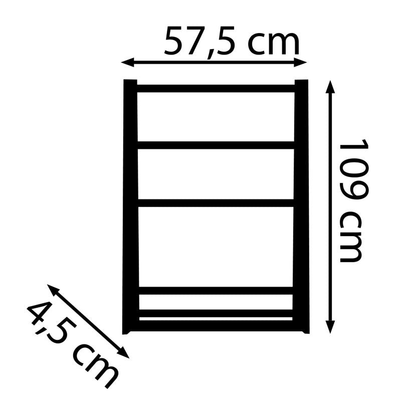 Sammenklappeligt Håndklædestativ i Træ og Stål 57,5x35x103 cm Brun
