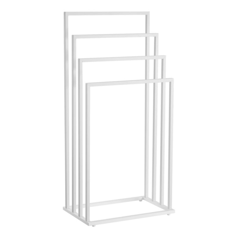 Håndklædestativ 4 Niveauer Hvid Stål 45x29x93,5 cm