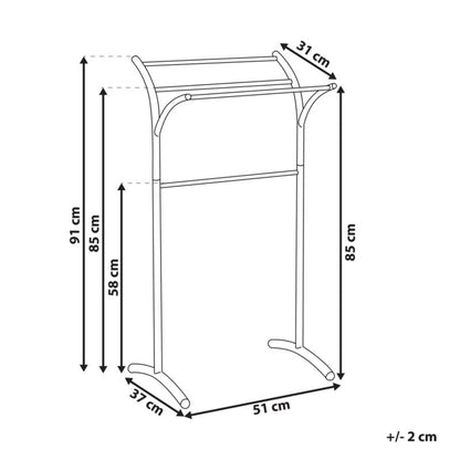 Håndklædestativ Yopal Metal Sort 51x37x91 cm | 4251682277785