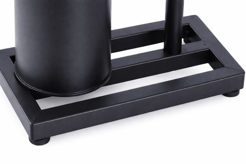 Toiletpapirholder med WC-børste 3-i-1 Sort Mat Stål 60,5 cm