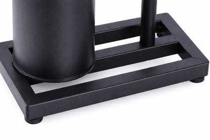 Toiletpapirholder med WC-børste 3-i-1 Sort Mat Stål 60,5 cm