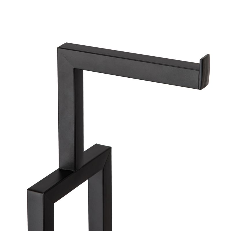 Toiletpapirstativ med WC-børste og Holder Sort 23,5 x 15,5 x 62 cm