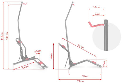Humberg cykelstativ serviceophæng til cykel 30 kg stål sort 1 stk.