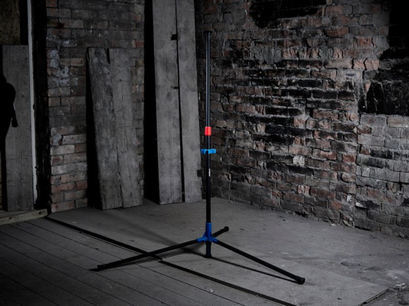 Stativ med 2 Clips Sort/Blå 1,46 m