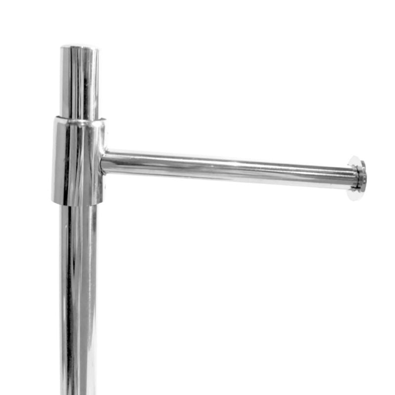 Toiletstativ 3-i-1 Rund Krom Stål 71 cm Høj