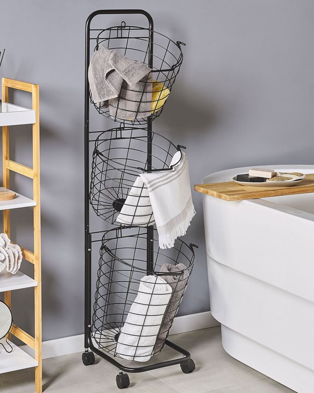 Stativ med Kurve på Hjul Metal Sort 1 stk. | 4251682251792