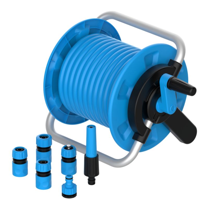 Slangevogn med 15 m slange og armatur