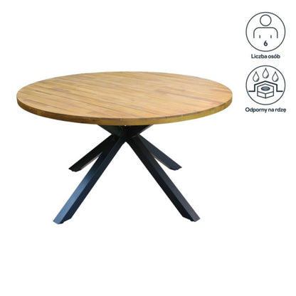 GoodHome Moala bord 140 x 140 x 75 cm