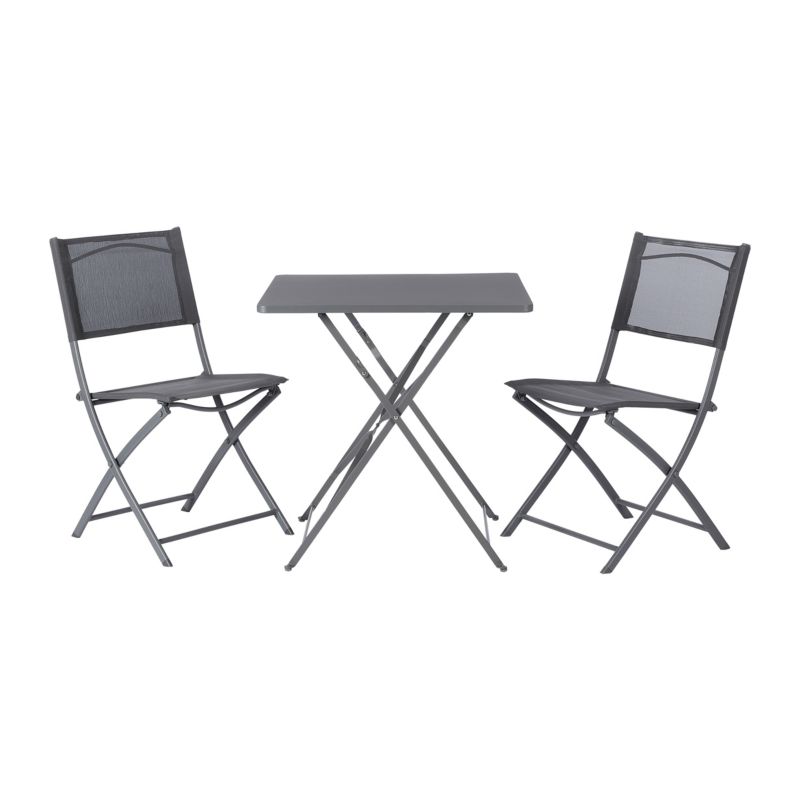 GoodHome Saba bord 70 x 70 x 70 cm i antracit