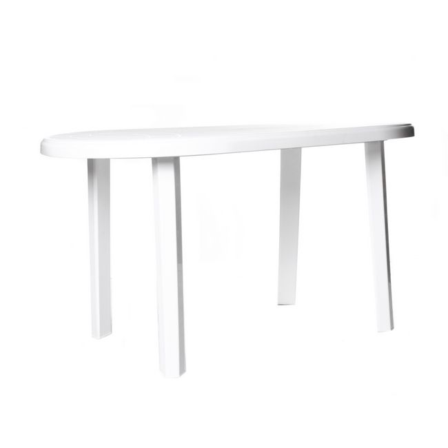 Jantar ovalt bord 85 x 135 x 70 cm hvid