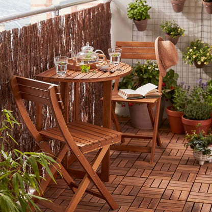 Halvrundt bord GoodHome Virginia 70 cm